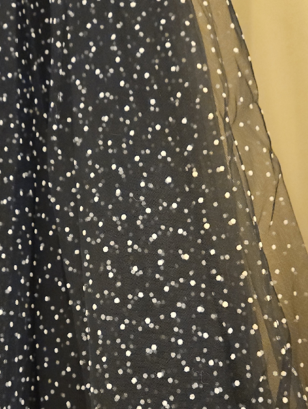 Choklate Paris Navy Polka Dot Tulle Skater Skirt M - Picture 7 of 13